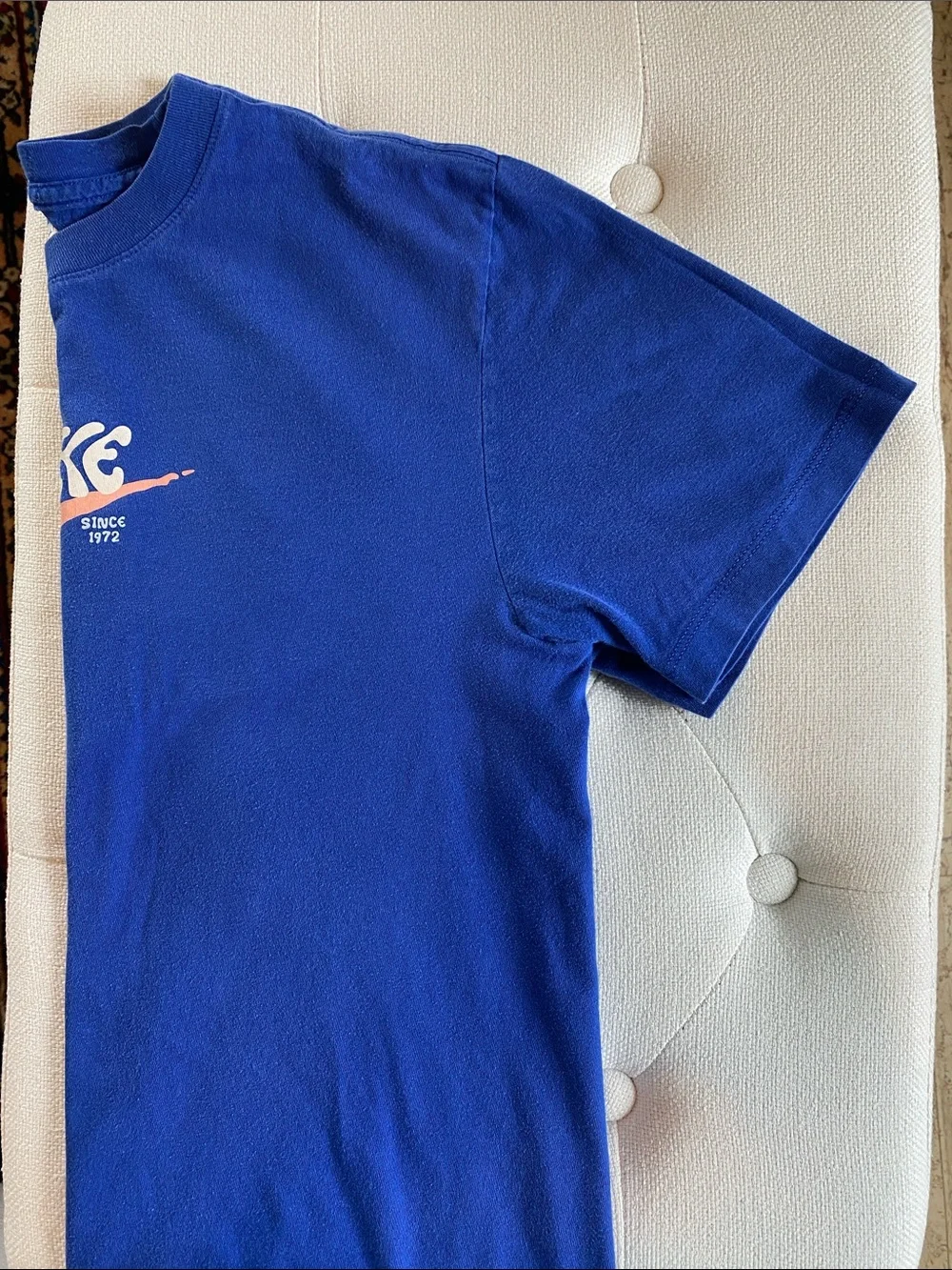 Nike Royal Blue Tee with Peach Swoosh